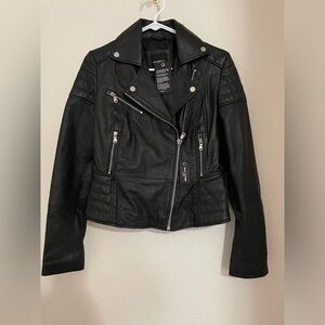 Barney's Originals Clara real leather jacket in black NWT
